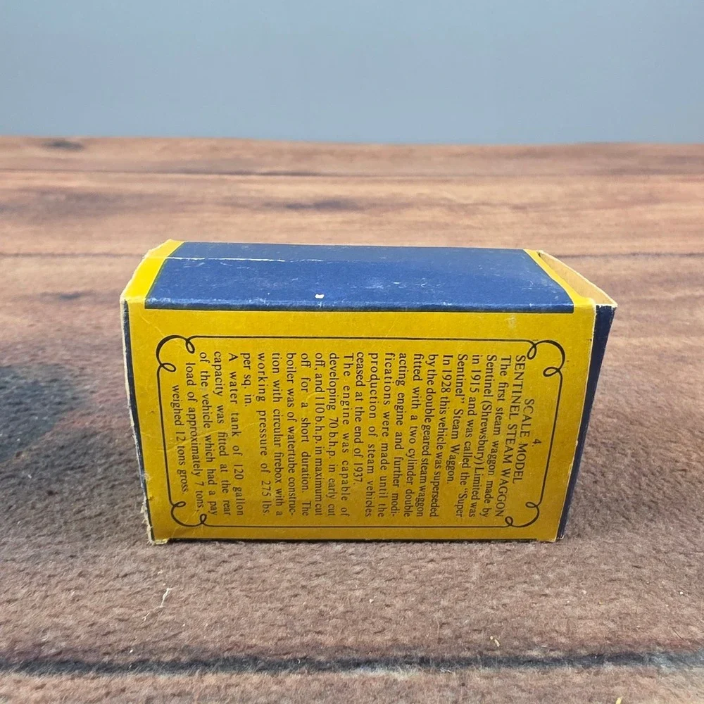 Lesney Models of Yesteryear No 4 Sentinel Steam Wagon Blue Good Original Box
